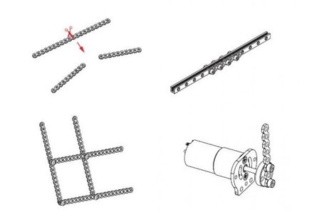 Cuttable Linkage 080 - Blue (10-Pack)