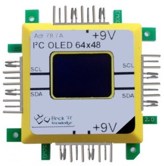 Brick&#039;R&#039;knowledge I2C MiniOLED 64x48 9V