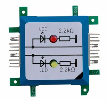 Brick&#039;R&#039;knowledge Dubbele LED geaard rood/geel