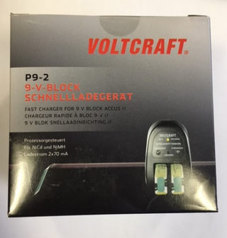 Voltcraft stekkerlader voor 9V blok