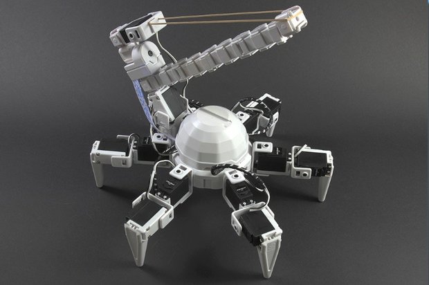 Elastic turret hexapod