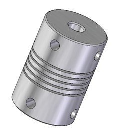 Flexible coupling 4x4 mm