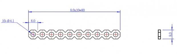 Cuttable Linkage 080 - Blue (10-Pack)