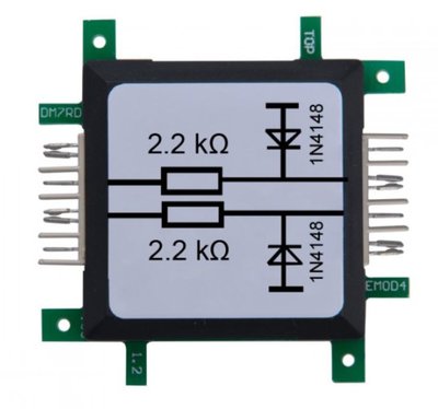 Brick'R'knowledge Dubbele Weerstand 2.2kOhm - met Beschermingsdiode