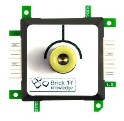 Brick'R'knowledge Meetadapter 4mm Endpoint Geel